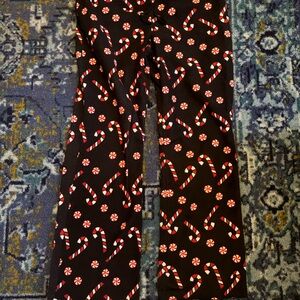 Old Navy Candy Cane Print Pajama Pants - Black and Red